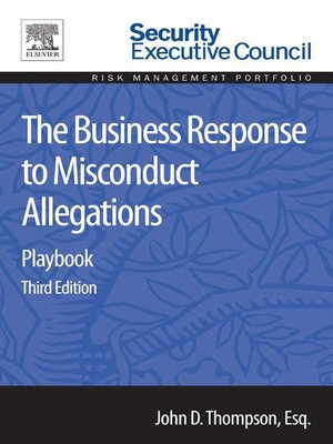 cover image of The Business Response to Misconduct Allegations